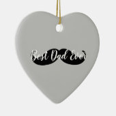 黒と灰色の口ひげ セラミックオーナメント (右)