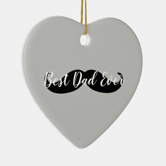 黒と灰色の口ひげ セラミックオーナメント (右)