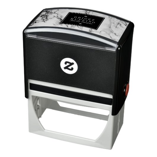 黒と灰色の大理石ジュエリーデザイナー セルフインキングスタンプ (商品)