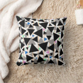 黒と灰色の幾何三角形 クッション (ブランケット)