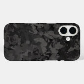 黒と灰色の抽象的なグラフィックアートデザイン Case-Mate iPhoneケース (裏面 (横))