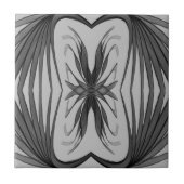 黒と灰色の抽象芸術ミラー化フェー離れズ タイル (正面)