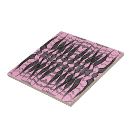 黒と灰色の抽象芸術羽の付いた離れフローラ タイル