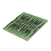 黒と灰色の抽象芸術羽の付いた離れフローラ タイル (側面)