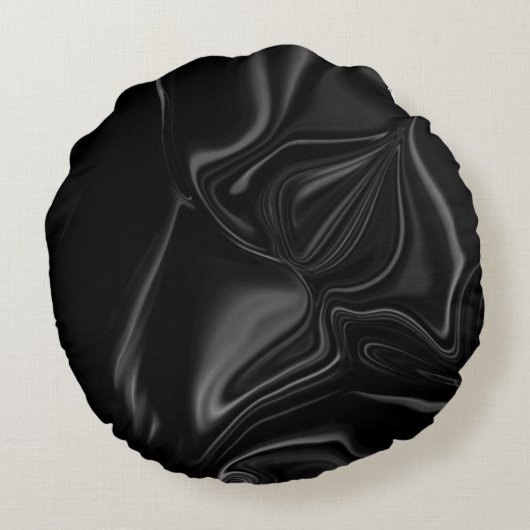 黒と灰色の曲線、最も暗い曲げ ラウンドクッション (裏面)