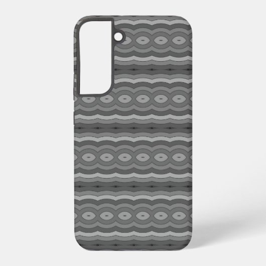 黒と灰色の柄 SAMSUNG GALAXYケース (裏面)