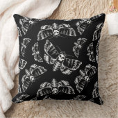 黒と灰色の死のヘッドホークモスゴシックスカル クッション (ブランケット)