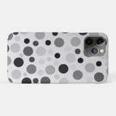 黒と灰色の水玉模様 Case-Mate iPhoneケース (裏面(横))