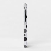 黒と灰色の水玉模様 Case-Mate iPhoneケース (裏面/左)