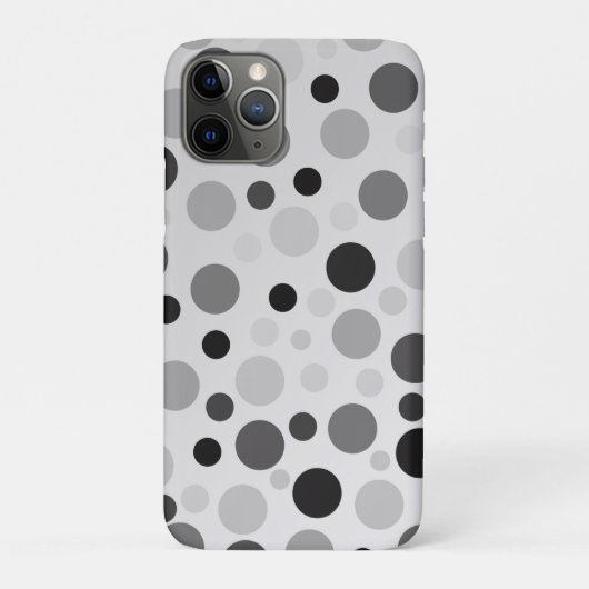 黒と灰色の水玉模様 Case-Mate iPhoneケース (裏)