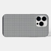 黒と灰色の水玉模様 iPhoneケース (裏面横)