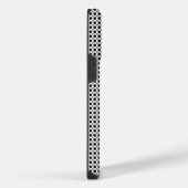 黒と灰色の水玉模様 iPhoneケース (右側面)