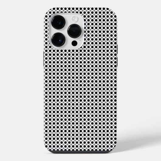 黒と灰色の水玉模様 iPhoneケース (裏面)