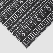 黒と灰色の泥モダン布 薄葉紙 (詳細)