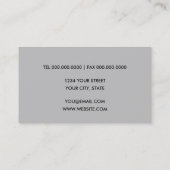 黒と灰色の渦巻き名刺 名刺 (裏面)