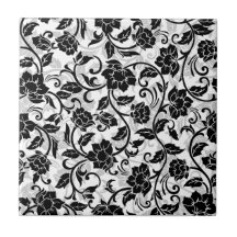 黒と灰色の渦巻く花