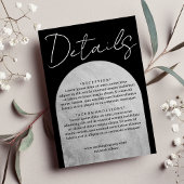 黒と灰色の濃いゴシックのヘッドストーンアー結婚チズ エンクロージャーカード