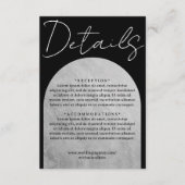 黒と灰色の濃いゴシックのヘッドストーンアー結婚チズ エンクロージャーカード (正面)