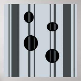 黒と灰色の点と線 ポスター