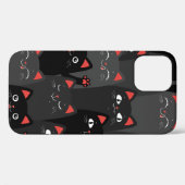 黒と灰色の猫たち。漫画のシームレスなパターン。ヴィン Case-Mate iPhoneケース (裏面 (横))
