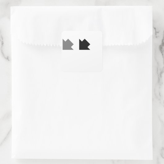 黒と灰色の矢印プリントシール スクエアシール (バッグ)