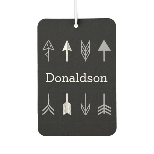 黒と灰色の矢印 カーエアーフレッシュナー (正面)