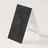 黒と灰色の石のモノグラム会計士を折り畳んだ 名刺 (裏面)