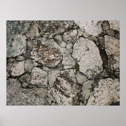 黒と灰色の石の破片 ポスター (正面)