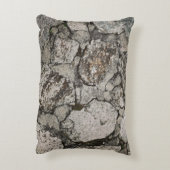 黒と灰色の石片 アクセントクッション (裏面(縦))