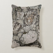 黒と灰色の石片 アクセントクッション (正面(垂直))
