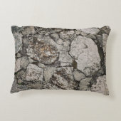 黒と灰色の石片 アクセントクッション (裏面)