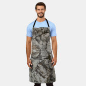 黒と灰色の石片 エプロン (着用した状態)