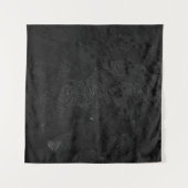 黒と灰色の石片 タペストリー (正面(横))