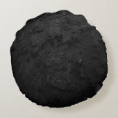 黒と灰色の石片 ラウンドクッション (裏面)