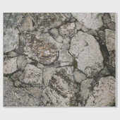 黒と灰色の石片 ラッピングペーパー (フラット)