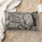 黒と灰色の石片 ランバークッション (ブランケット)