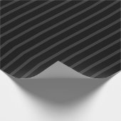 黒と灰色の縞模様 ラッピングペーパー (角)