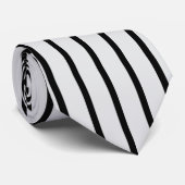 黒と灰色の縦の細いストライプ色 ネクタイ (ロール)