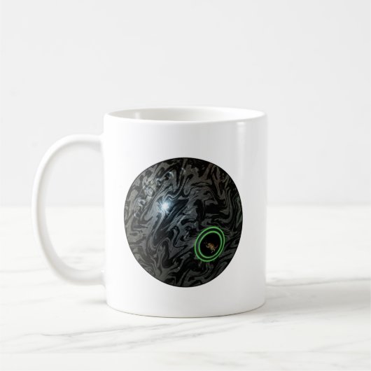 黒と灰色の芝生のボウル、コーヒーマグ コーヒーマグカップ (左)