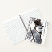 黒と灰色の螺旋をしたトップハットの紳士 ノートブック (内部)