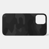黒と灰色の迷彩柄パターン Case-Mate iPhoneケース (裏面 (横))