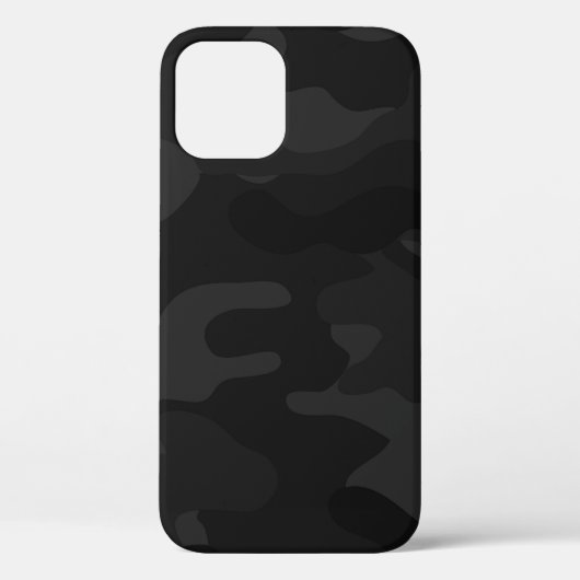 黒と灰色の迷彩柄パターン Case-Mate iPhoneケース (裏面)