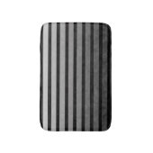 黒と灰色の迷彩質感のある線のストライプ バスマット (正面縦)