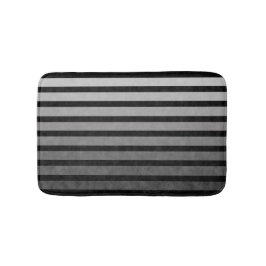 黒と灰色の迷彩質感のある線のストライプ バスマット