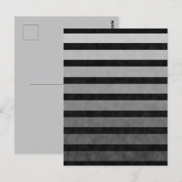 黒と灰色の迷彩質感のある線のストライプ ポストカード