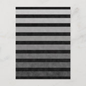 黒と灰色の迷彩質感のある線のストライプ ポストカード (正面)