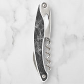 黒と灰色の霜降り ソムリエナイフ (裏面)