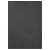 黒と灰色エレガントの花パーソナライズされた クリップボード (裏面)