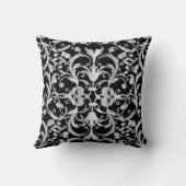 黒と灰色 クッション (裏面)