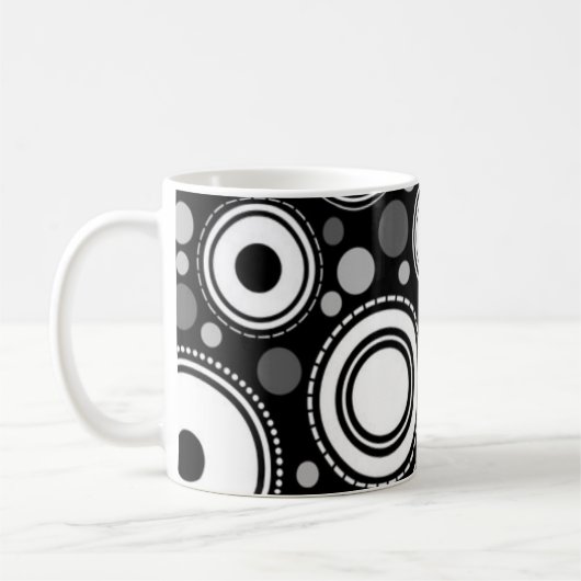黒と灰色 コーヒーマグカップ (左)